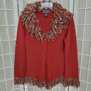 COPY - Vintage Y2K Shag Fringe Open Cardigan Sweater by Takeout